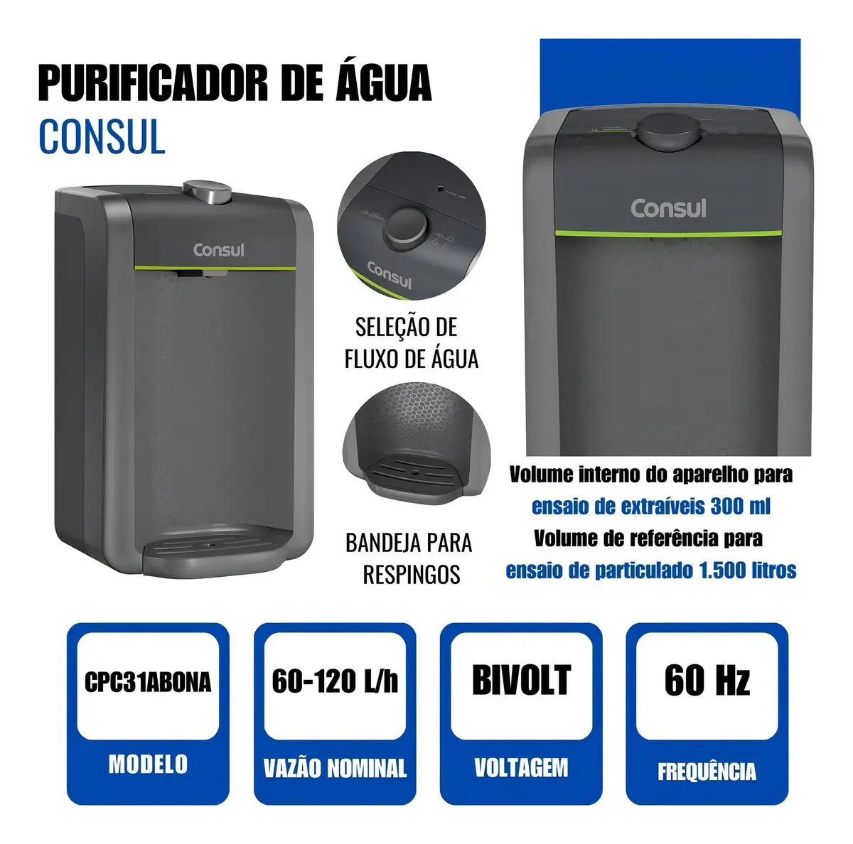 1. Purificador de água natural Consul CPC31af