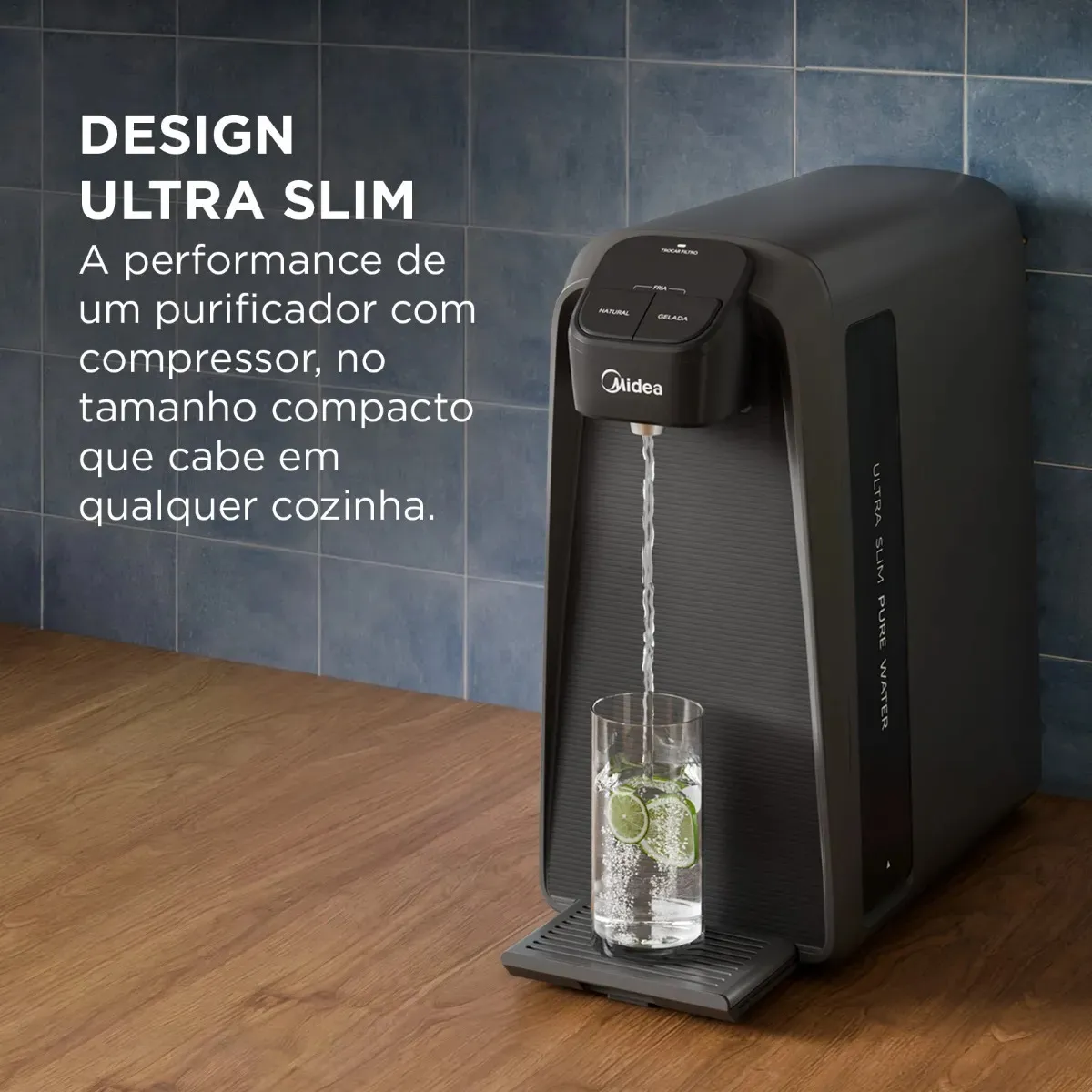 3. Purificador De Água Slimpure Midea Cinza Compressor